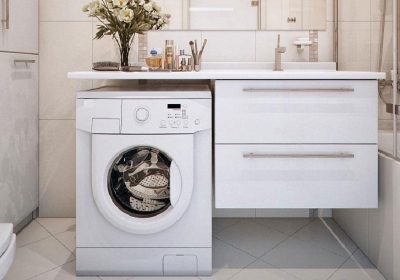 5 fantastic ideas to place the washing machine in a small bathroom