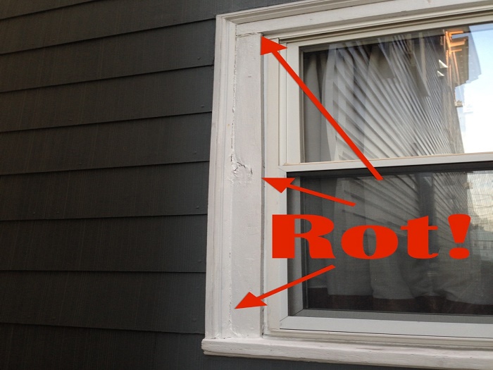 how to replace rotted wood around window