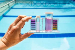 Testing and balancing pH levels for Enhance Water Clarity in Soda Ash Pool
