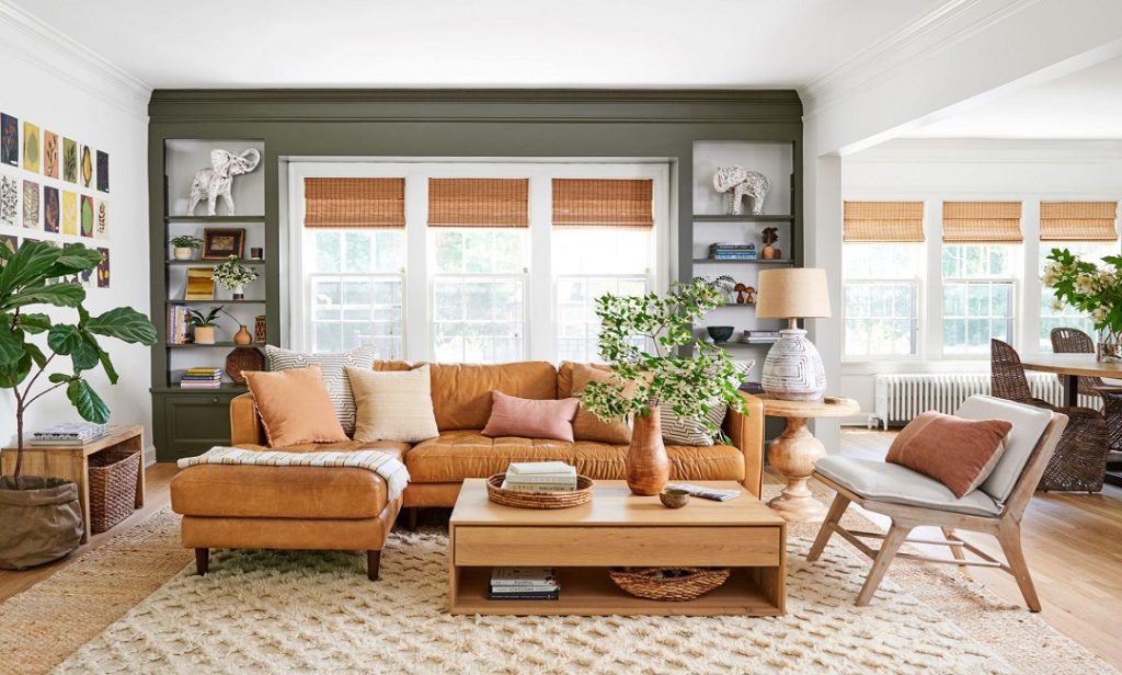 leather sofa