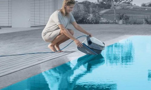 What is the advantage of using a robotic pool cleaner