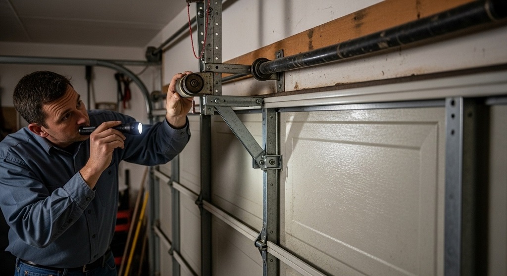 Visual inspection of garage door springs