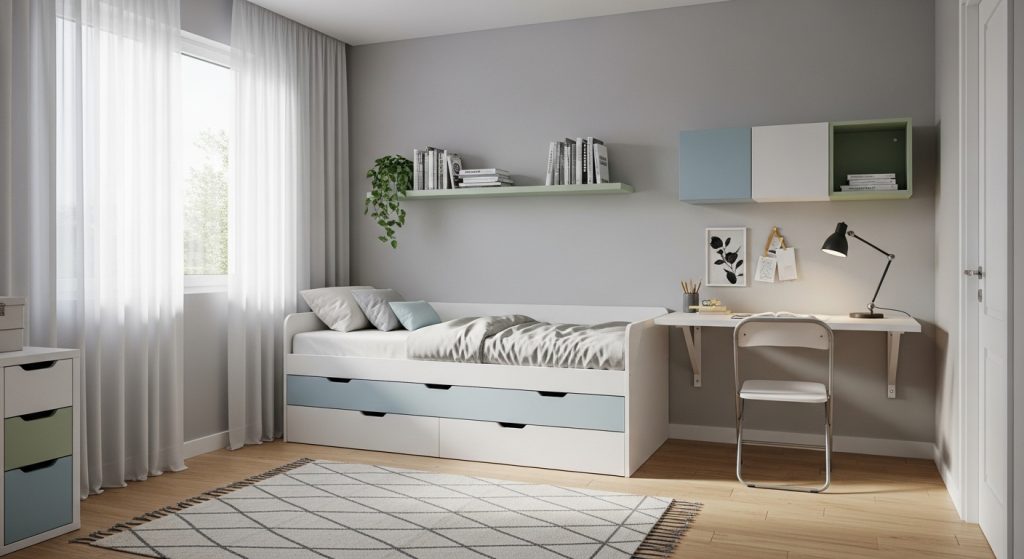 vertical storage ideas for compact bedroom spaces