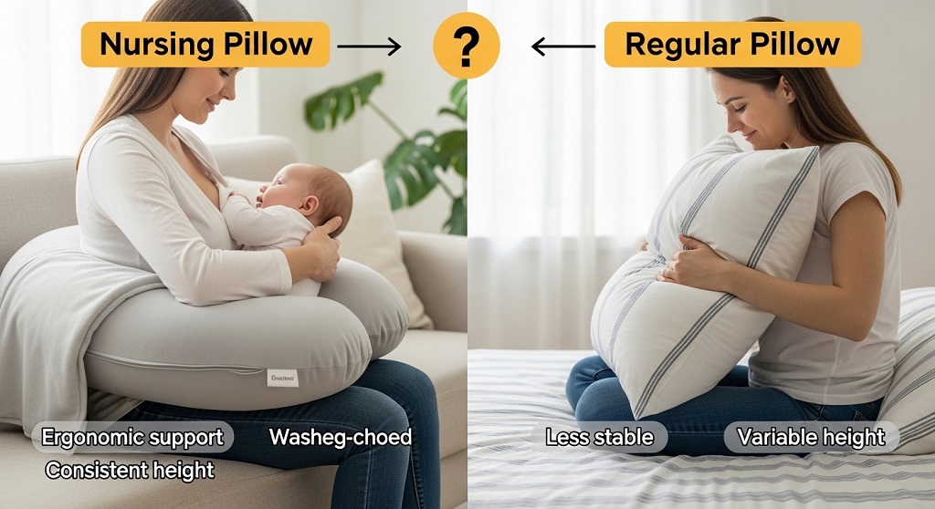 What should I do if my nursing pillow doesn't fit comfortably